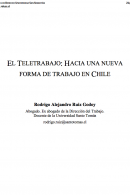 El teletrabajo - Hacia una nueva forma de trabajo en Chile