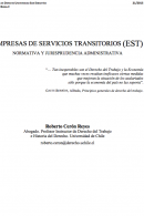 Empresas de servicios transitorios (EST) normativa y jurisprudencia administrativa